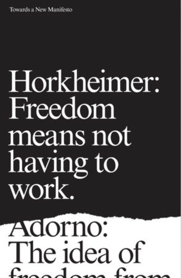 Towards a New Manifesto / Theodor Adorno, Max Horkheimer