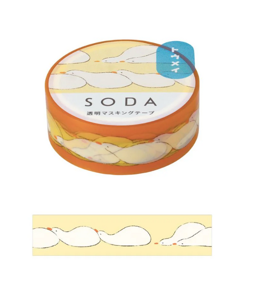 King Jim SODA Transparent Masking Tape 15mm (Sunbathe)