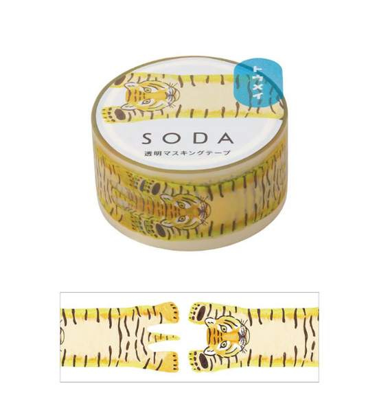 King Jim SODA Transparent Masking Tape 20mm (Tiger)