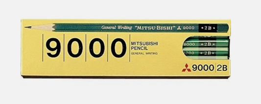 Mitsubishi 9000 Pencil 2B - Set of 12